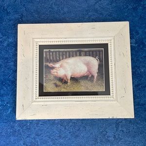 Framed "Portrait of a Pig" by Jamie Wyeth